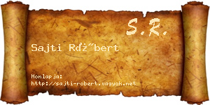 Sajti Róbert névjegykártya